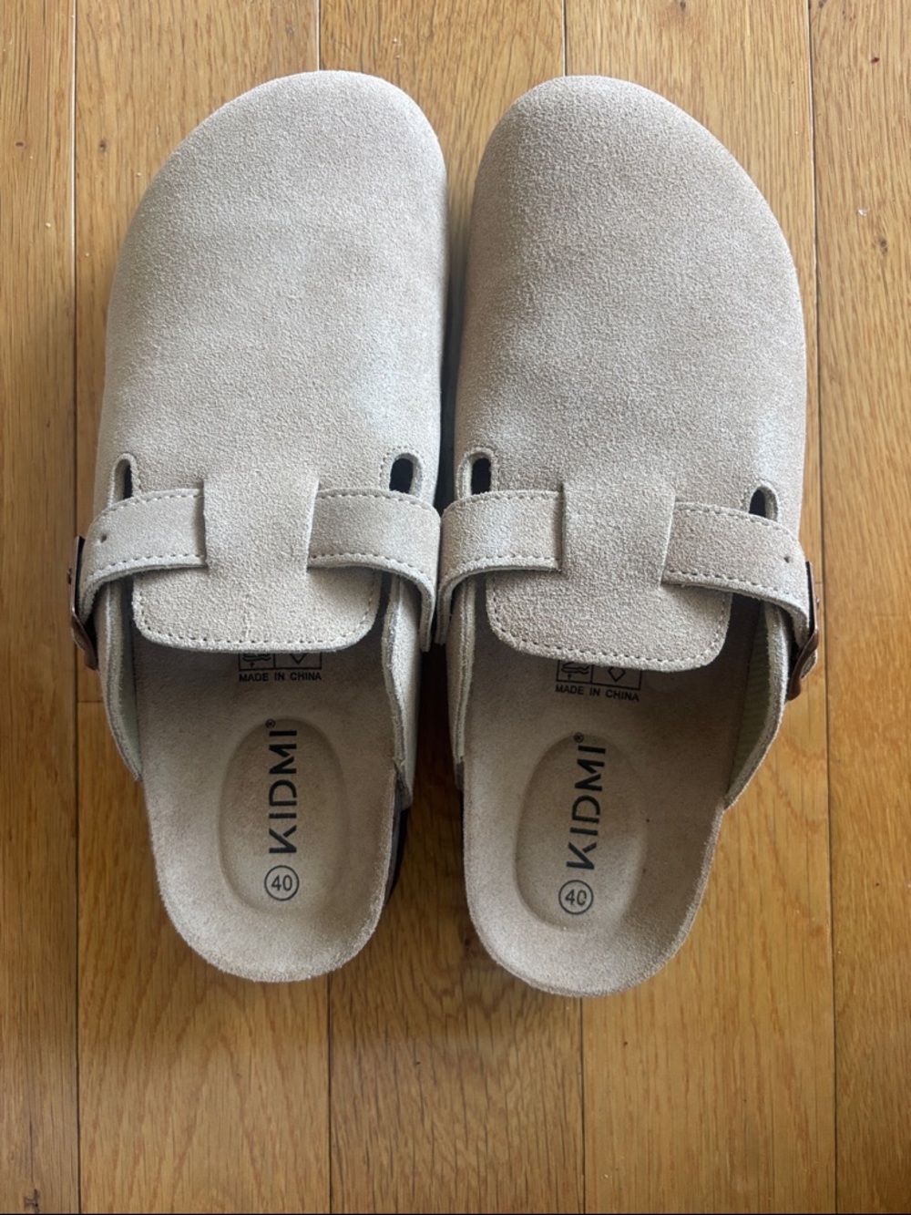 Tan (Taupe) Suede Clogs.  NEVER WORN!  Perfect slip ons for all seasons.